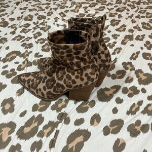 Leopard Print Ankle Boots